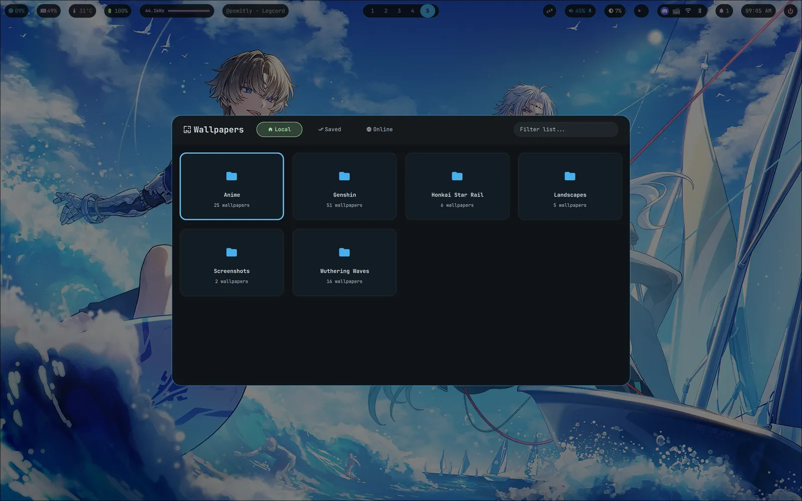 wallpaper picker in quickshell